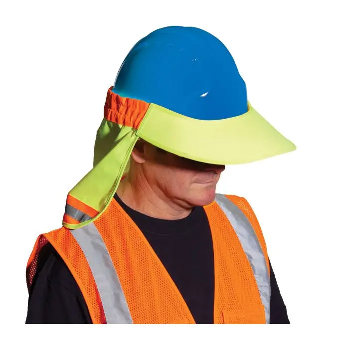 Hi-Viz Hard Hat Visor with Neck Shade by PIP, Bag of 12