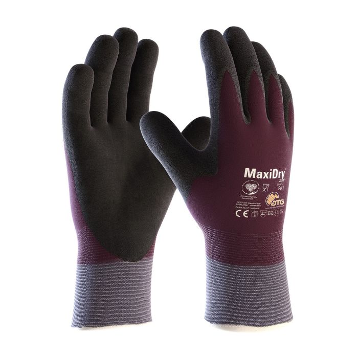 PIP ATG 56-451 MaxiDry Zero, Seamless Knit ATG Nylon Glove with Thermal Lining, Purple, Box of 12 Pairs