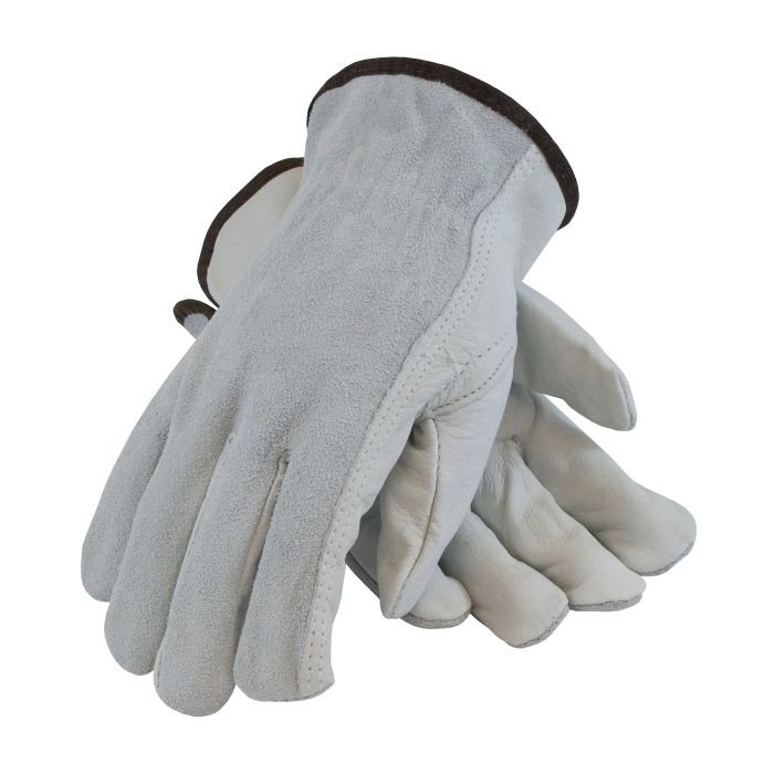 PIP 68-161SB Regular Grade Shoulder Split Leather Driver's Glove - Keystone Thumb 12/Pairs