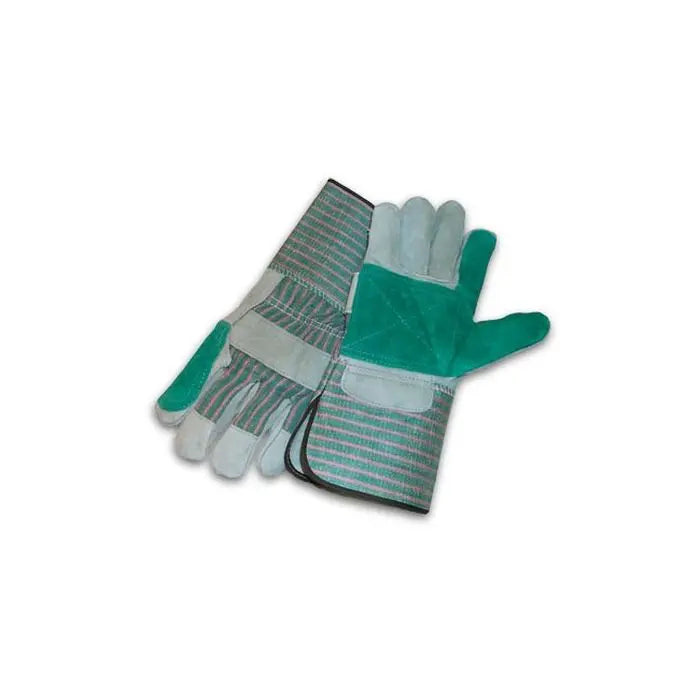 PIP "B" Grade Shoulder Split Leather Double Palm Glove - Rubberized Gauntlet Cuff, Large, Box of 12 Pairs