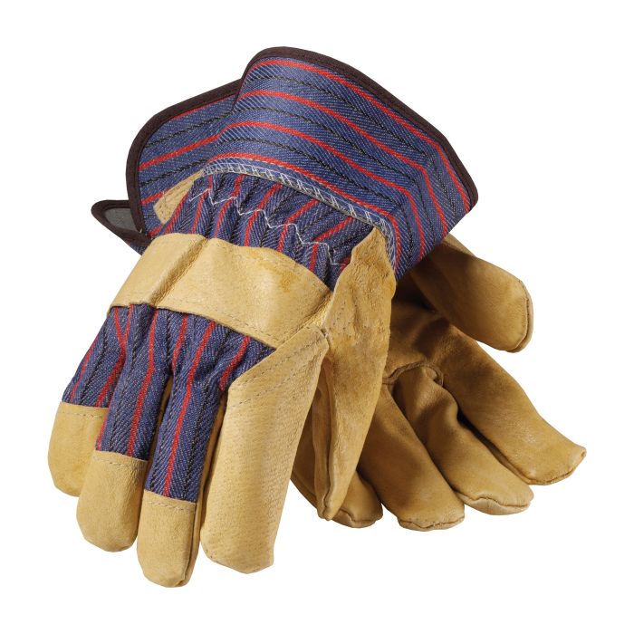 PIP 87-3563 Premium Grade Top Grain Leather Palm Glove, Safety Cuff, Box of 12