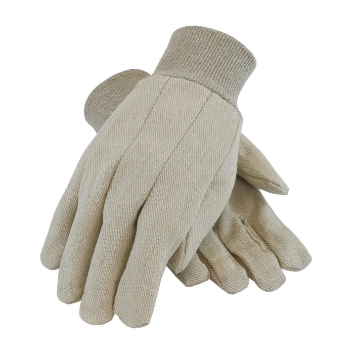 PIP Economy Grade Cotton Canvas Single Palm Glove - Knitwrist - Men's