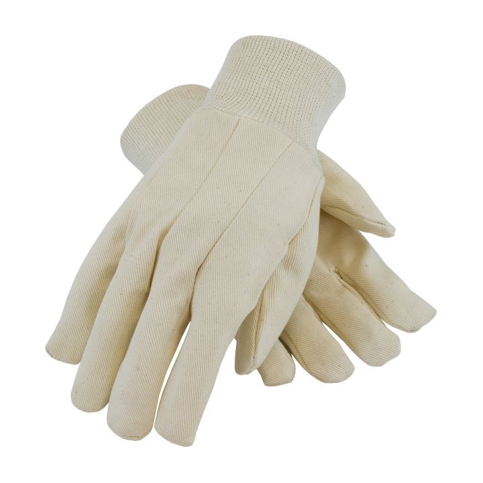 PIP Premium Grade Cotton Canvas Single Palm Glove - Knitwrist - Men's