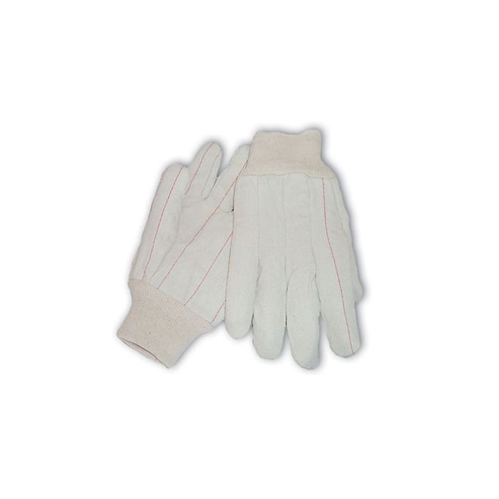 PIP Cotton Canvas Double Palm Glove with Nap-in Finish - Knitwrist  12 Pairs