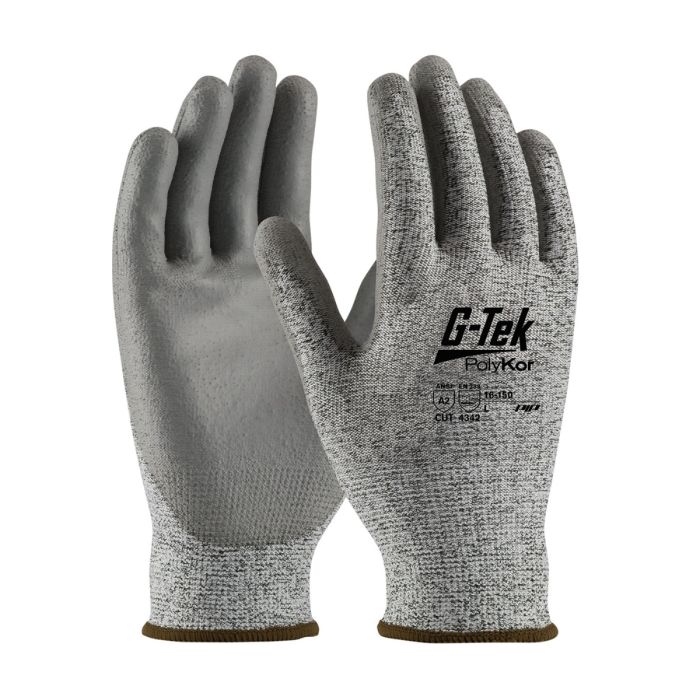 PIP G-Tek 16-150 PolyKor Blended Shell Glove with Polyurethane Coated Smooth Grip, Box of 12