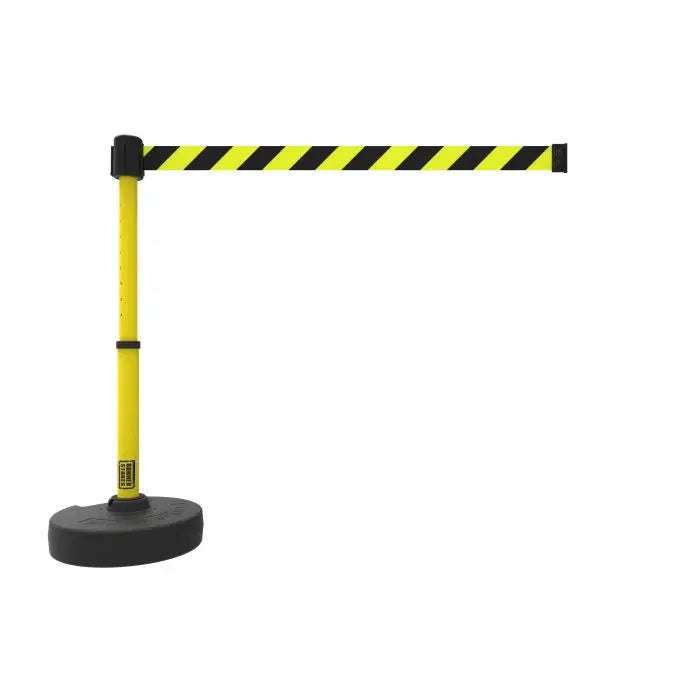 Banner Stakes PL4091 PLUS Barrier Set, Yellow/Black Diagonal Stripe