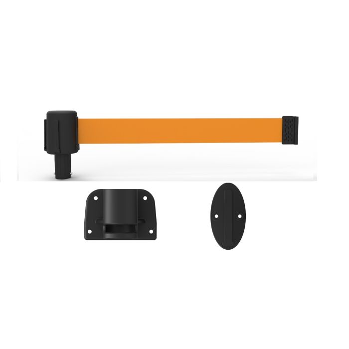Banner Stakes PL4129 PLUS Wall Mount System, Blank Orange Polyester Banner