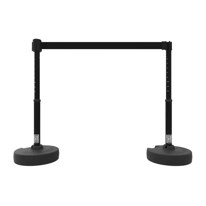 Banner Stakes PL4204 PLUS Barrier Set X2, Blank Black Banner