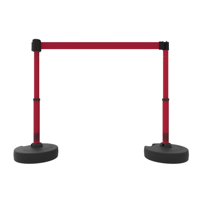 Banner Stakes PL4299 PLUS Barrier Set X2, Blank Red Banner
