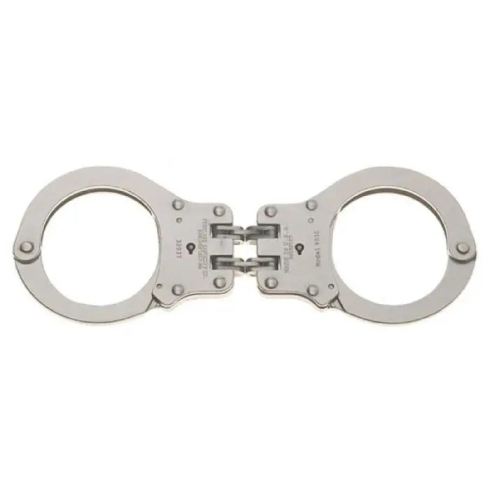 Peerless 801C Hinge Style Handcuff, Nickle, Standard Size, 1 Each