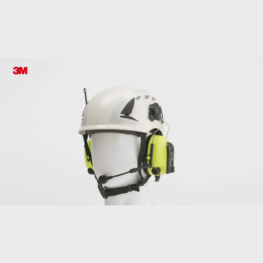 3M Peltor MT73H7P3E4610NA LiteCom Plus Headset, Hard Hat Attachment, Video