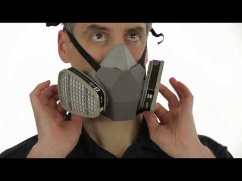 3M 6000 Series Half Face Respirator, Gray, Training Video, Full