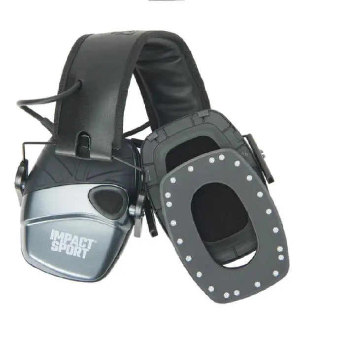 Honeywell Howard Leight R-02532 Impact Sport Earmuff, Metallic Charcoal Gray, Small, Box of 2