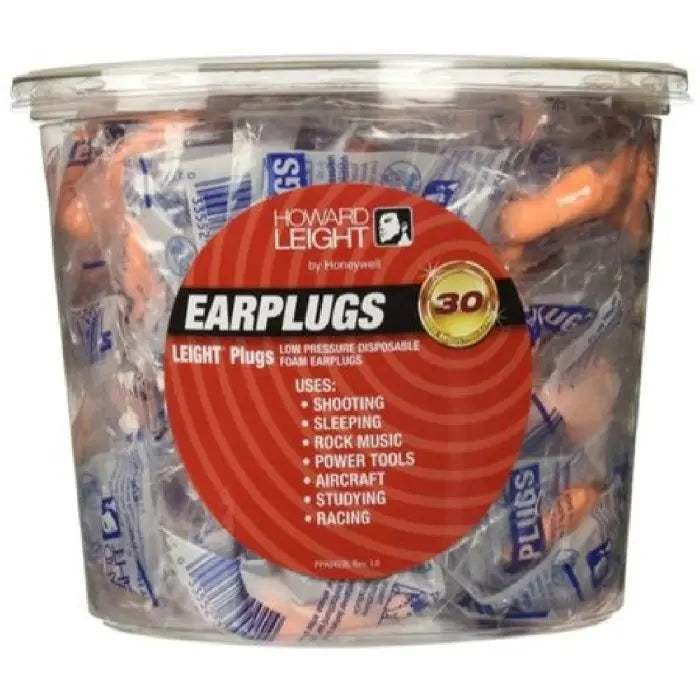 Honeywell Howard Leight R-LPF-1-TO Low Pressure Ear Plugs, Single Use, Orange, One Size, Box of 4