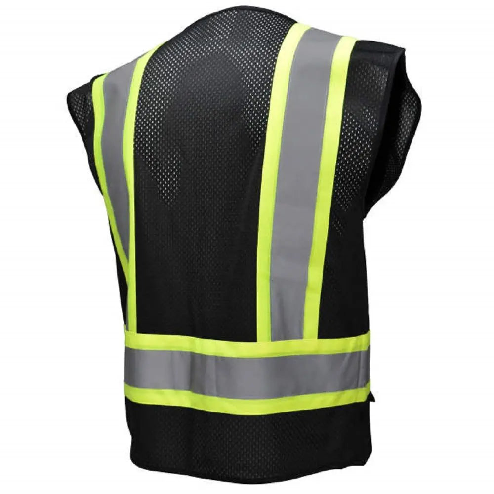 Radians SV22-1ZBM Economy Type O Class 1 Safety Vest, Black, 1 Each