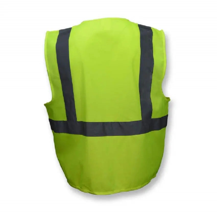 Radians SV2GS Economy Type R Class 2 Solid Safety Vest, Hi-Vis Green, 1 Each