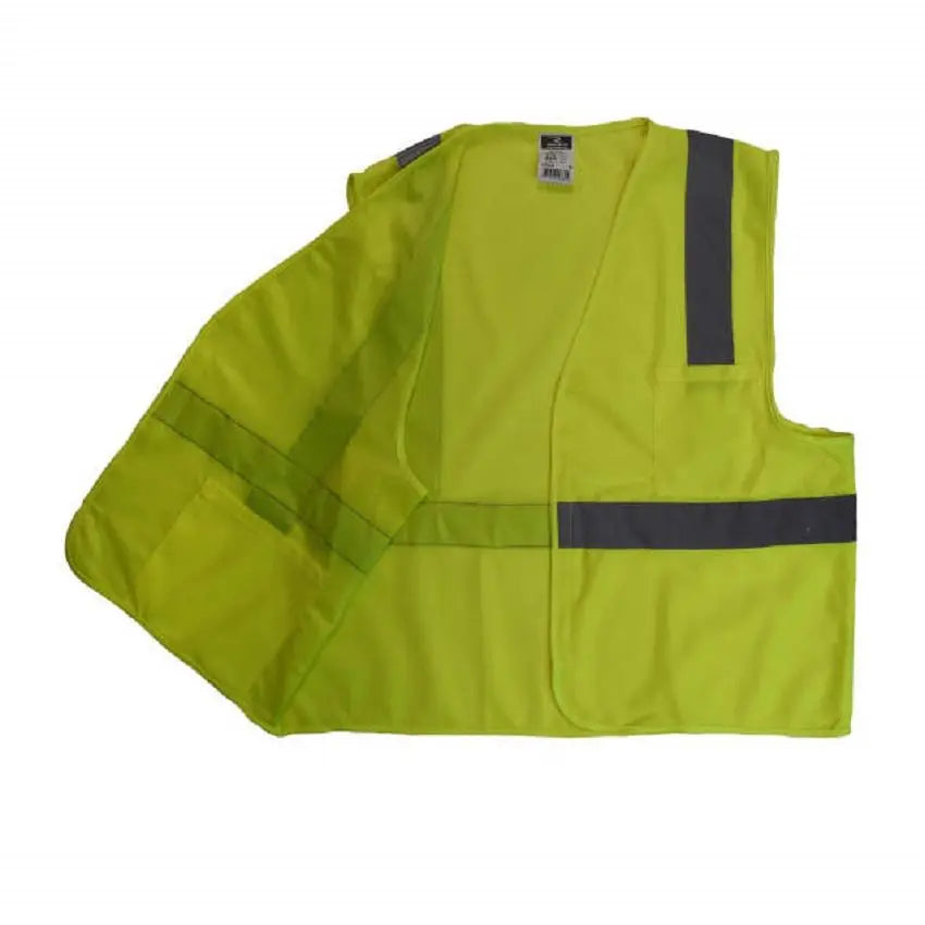 Radians SV2GS Economy Type R Class 2 Solid Safety Vest, Hi-Vis Green, 1 Each