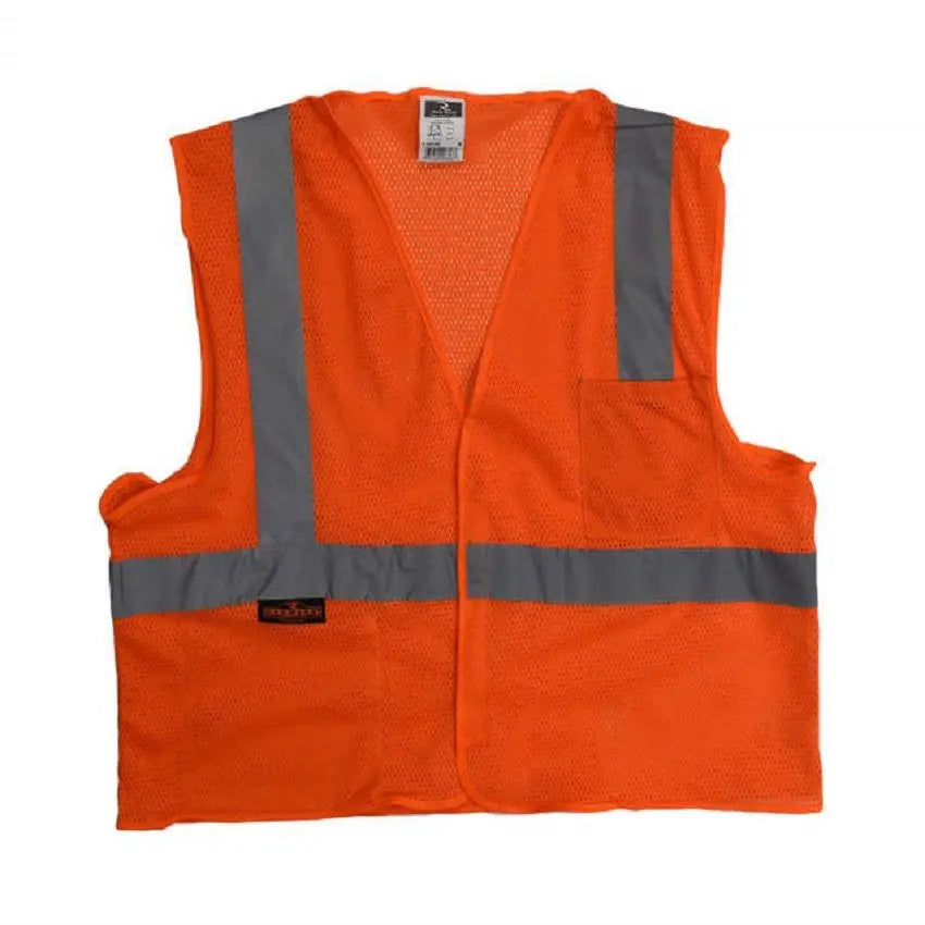 Radians SV2OM Economy Type R Class 2 Mesh Safety Vest, Hi-Vis Orange, 1 Each