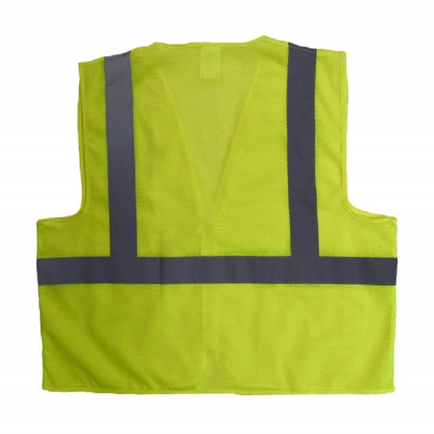 Radians SV2ZGM Economy Type R Class 2 Mesh Safety Vest with Zipper, Hi-Vis Yellow, 1 Each