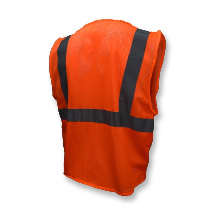 Radians SV2ZOM Economy Type R Class 2 Mesh Safety Vest with Zipper, Hi-Vis Orange, 1 Each