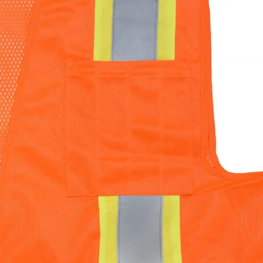 Radians SV6O Type R Class 2 Solid Front/Mesh Back Surveyor Safety Vest, Hi-Vis Orange, 1 Each
