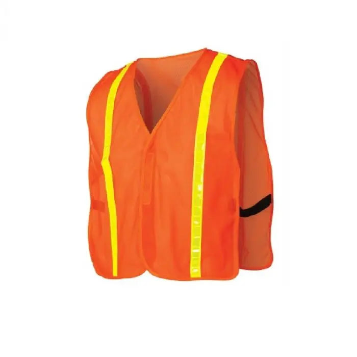Pyramex RV100 Series RV120 Non Rated Vest, Hi Vis Orange, One Size, Box of 12