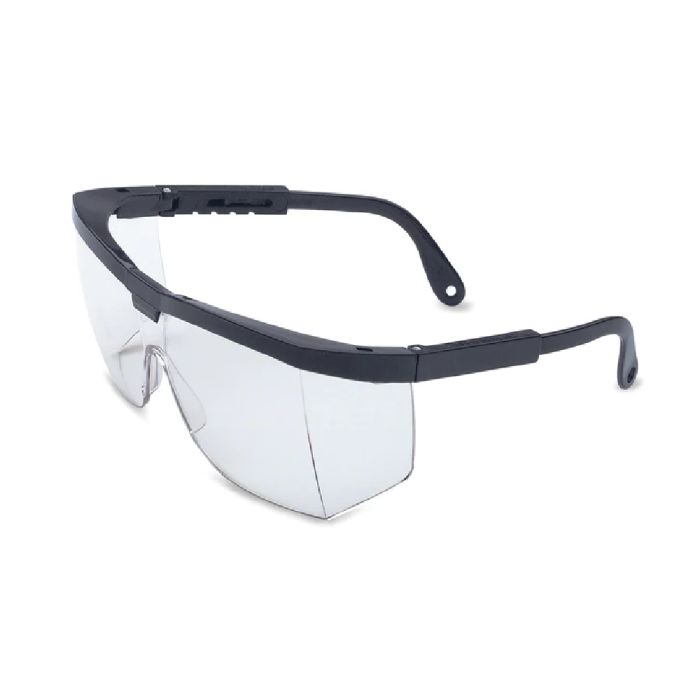 Honeywell RWS-51136 Non Prescription Santa Cruz Glasses, Black Frame, Clear Lens, One Size, Box of 10