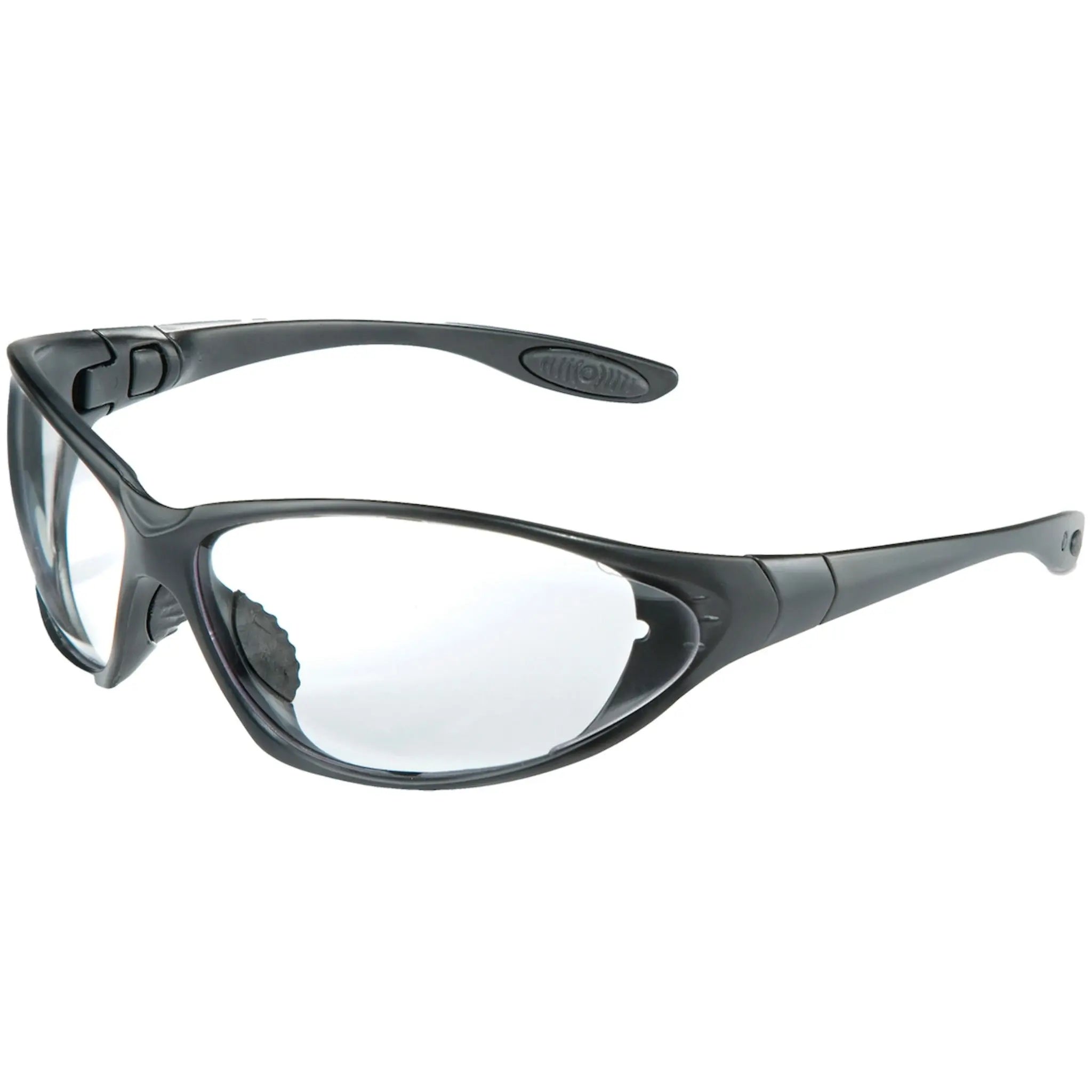 Honeywell Uvex S0600HS Seismic Black Frame Glasses with Clear HydroShield and Anti-Fog Lens-main