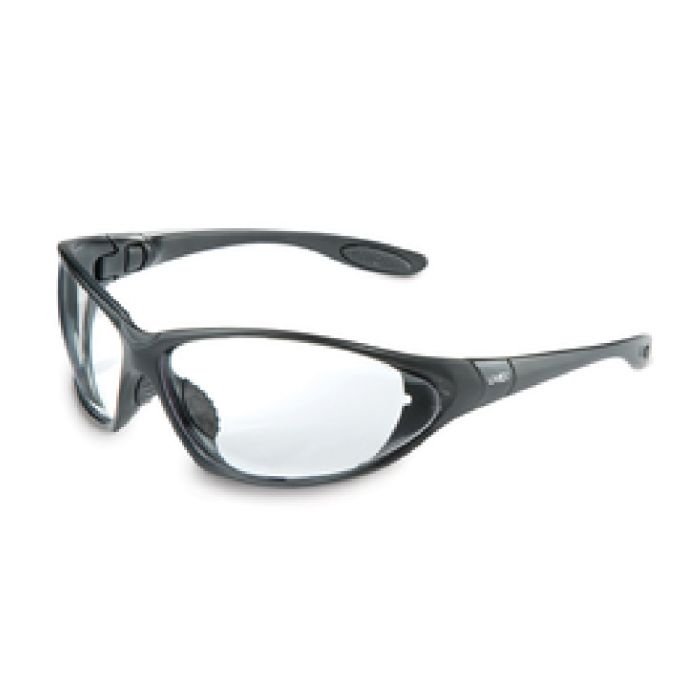 Honeywell Uvex S0600HS Seismic Black Frame Glasses with Clear HydroShield and Anti-Fog Lens, One Size, Box of 10