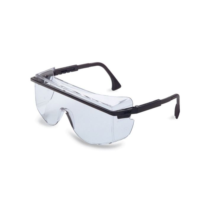 Honeywell Uvex S2500 Astrospec 3001 Gunmetal Safety Glasses With Clear Anti-Fog, Anti-Scratch, Hard Coat Lens, One Size, Box of 10
