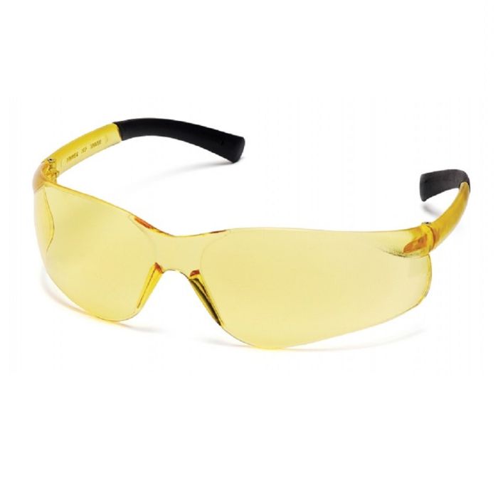 Pyramex Ztek S2530S Safety Glasses, Amber Lens, Amber Frame, One Size, Box of 12