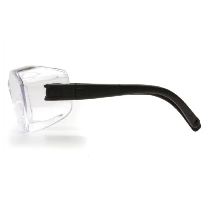 Pyramex OTS S3510SJ Safety Glasses, Clear Lens, Black Temples, One Size, Box of 12