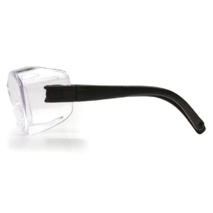 Pyramex OTS S3510STJ Safety Glasses, Clear Anti Fog Lens, Black Temples, One Size, Box of 12
