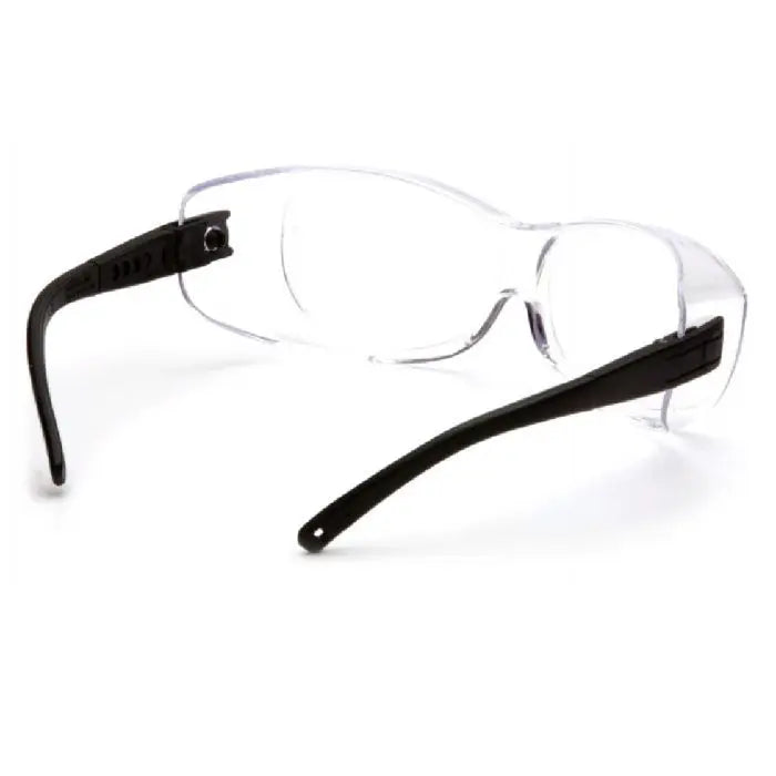 Pyramex OTS S3510STJ Safety Glasses, Clear Anti Fog Lens, Black Temples, One Size, Box of 12