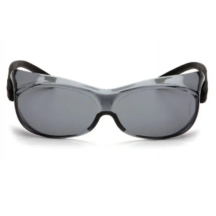 Pyramex OTS S3520SJ Safety Glasses, Gray Lens, Black Temples, One Size, Box of 12