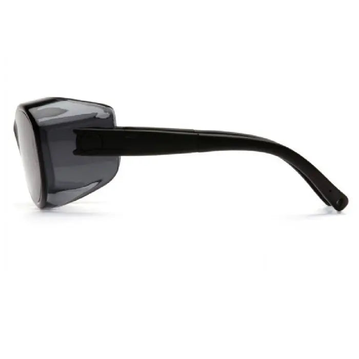 Pyramex OTS S3520SJ Safety Glasses, Gray Lens, Black Temples, One Size, Box of 12