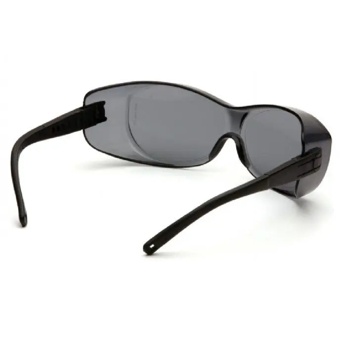 Pyramex OTS S3520SJ Safety Glasses, Gray Lens, Black Temples, One Size, Box of 12
