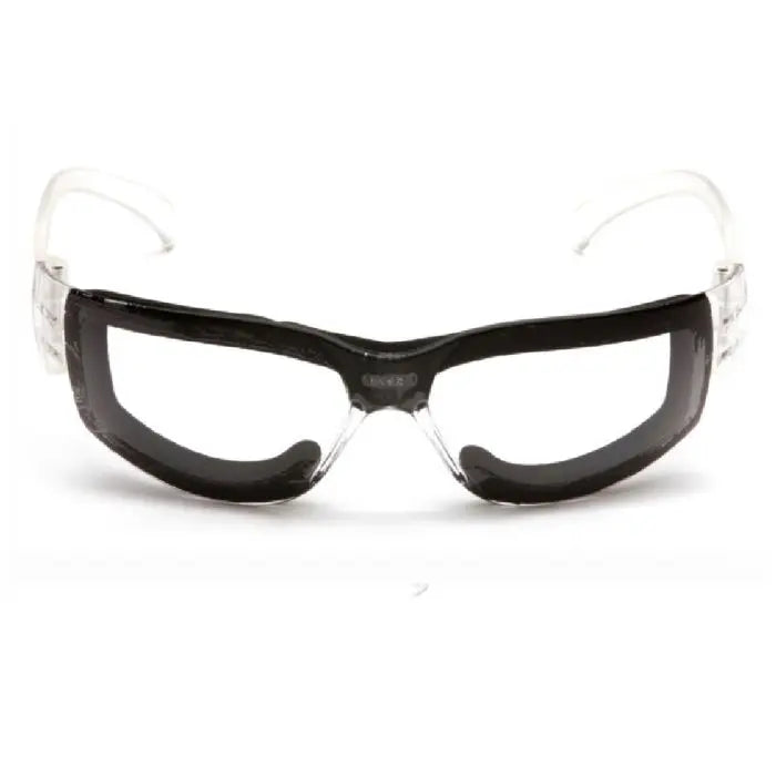 Pyramex Intruder S4110STFP Safety Glasses, Clear Anti Fog Lens with Full Foam Padding, One Size, Box of 12