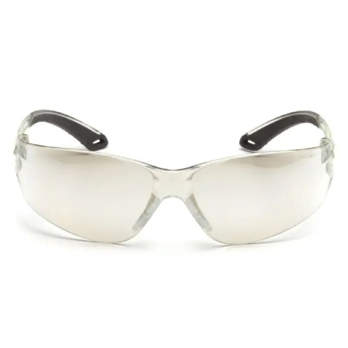 Pyramex ITEK S5880S Safety Glasses, Indoor Outdoor Mirror Lens and Temples, One Size, Box of 12