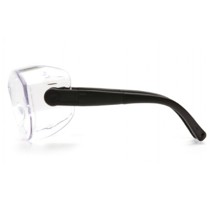Pyramex OTS OXL S7510STJ Safety Glasses, Clear Anti Fog Lens, Black Temples, X-Large, Box of 12