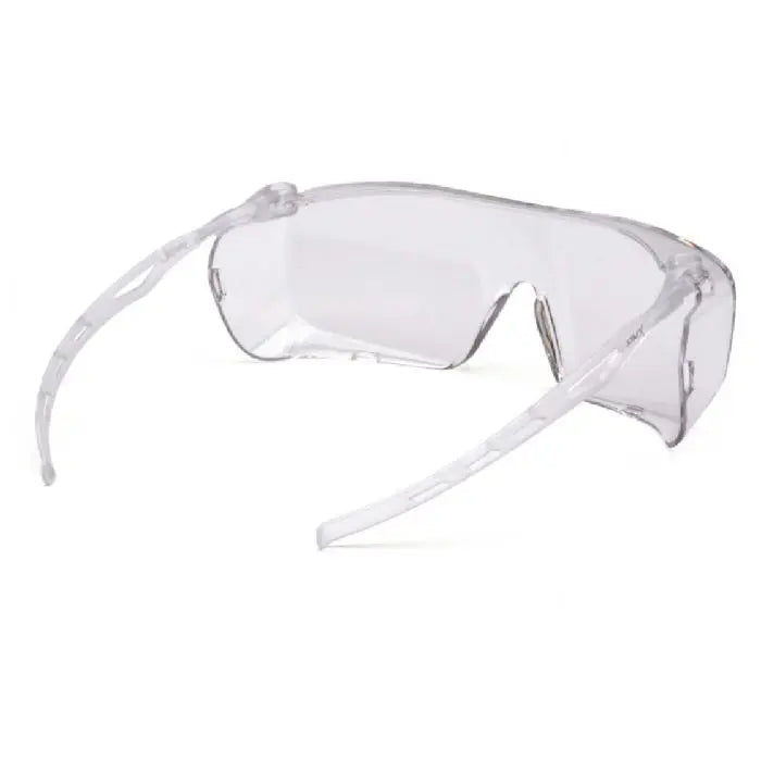 Pyramex Cappture S9910ST Safety Glasses, Clear H2X Anti Fog Lens, Clear Temples, One Size, Box of 12