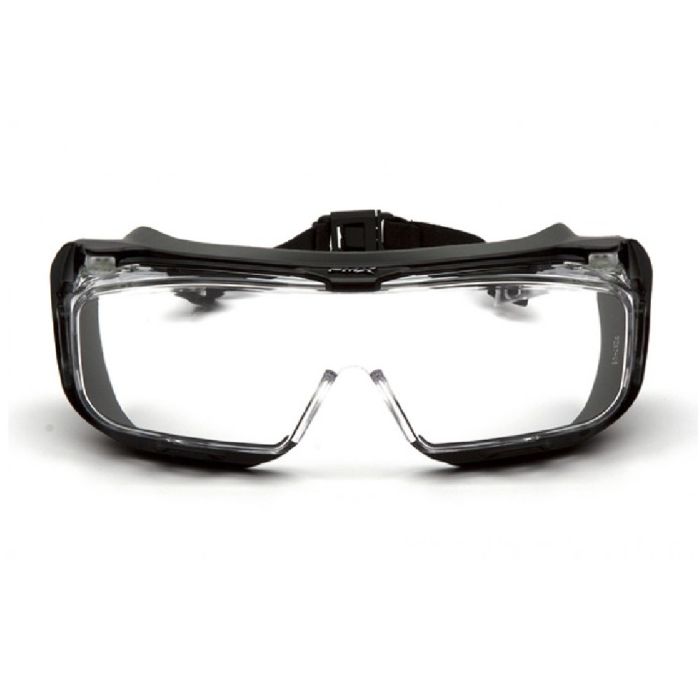 Pyramex Cappture Plus S9910STMRG Safety Glasses, Clear H2Max Anti Fog Lens with Rubber Gasket, One Size, 1 Each
