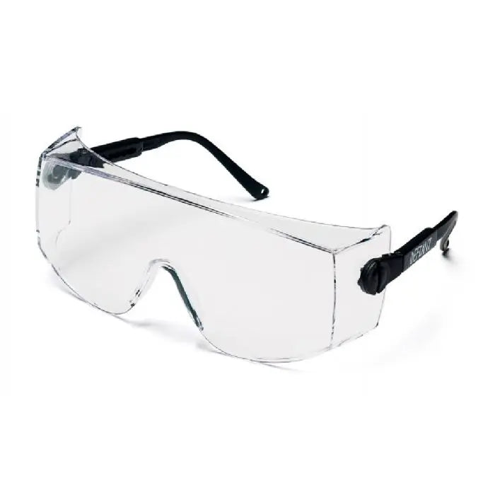 Pyramex Defiant SB1010SJ Safety Glasses, Clear Lens, Black Temples, Jumbo Size, Box of 12