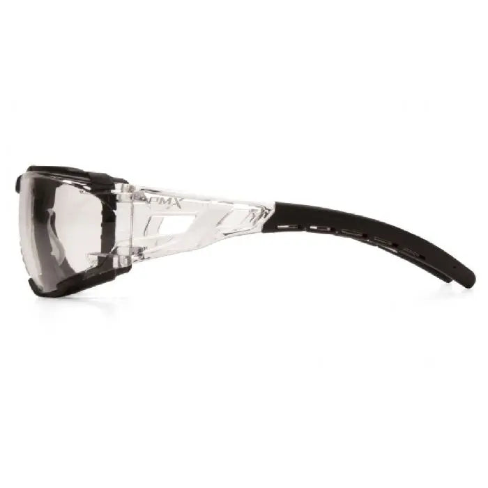 Pyramex Fyxate SB10210STMFP Safety Glasses with Foam Padding, Clear H2Max Anti Fog Lens, One Size, Box of 12