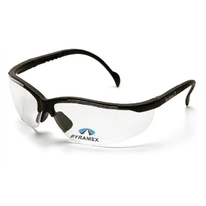 Pyramex Venture II SB1810R20 Readers, Black Frame, Clear + 2.0 Lens, One Size, Box of 6