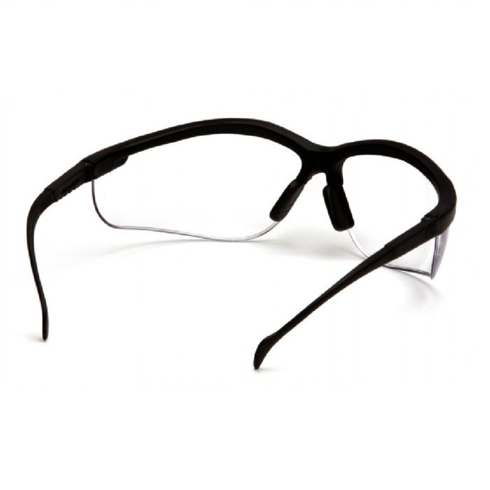 Pyramex Venture II SB1810ST Safety Glasses, Black Frame, Clear H2X Anti-Fog Lens, One Size, Box of 12