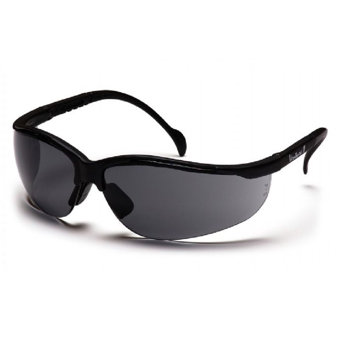 Pyramex Venture II SB1820S Safety Glasses, Black Frame, Gray Lens, One Size, Box of 12