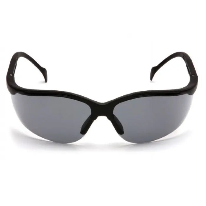 Pyramex Venture II SB1820S Safety Glasses, Black Frame, Gray Lens, One Size, Box of 12