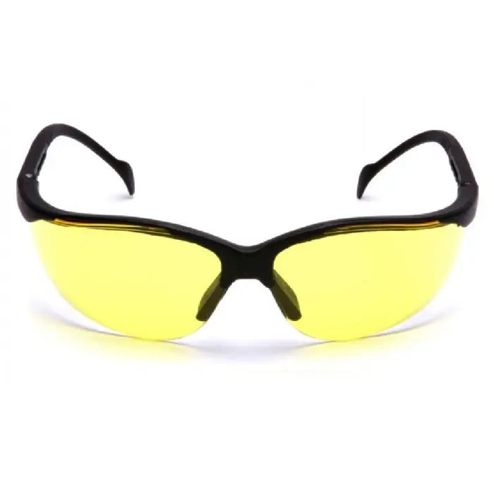 Pyramex Venture II SB1830S Safety Glasses, Black Frame, Amber Lens, One Size, Box of 12