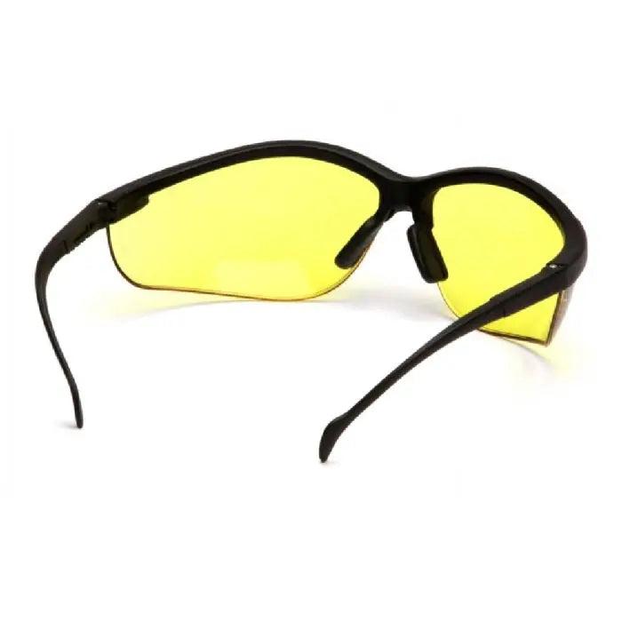 Pyramex Venture II SB1830S Safety Glasses, Black Frame, Amber Lens, One Size, Box of 12